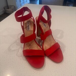 Steve Madden Red Suede Heels